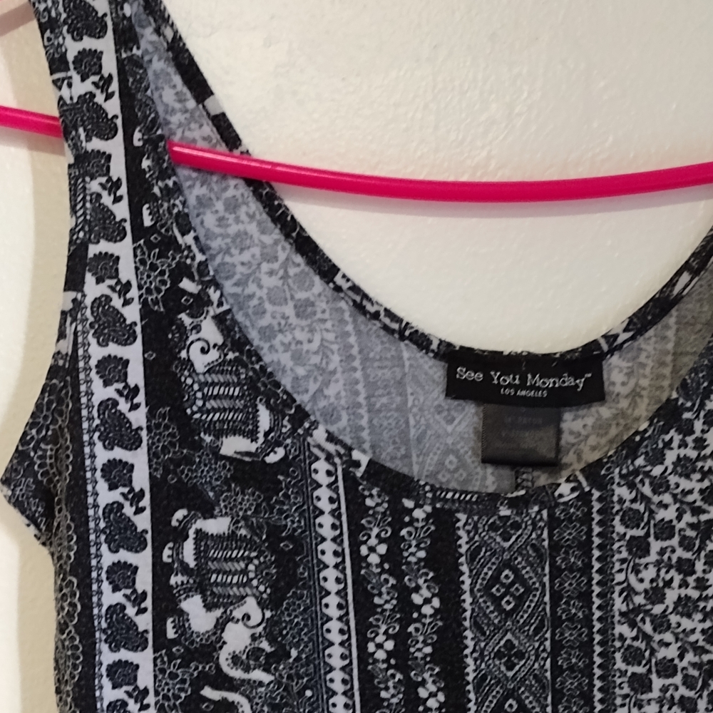 Boho Flowy Elephant Print  Dress